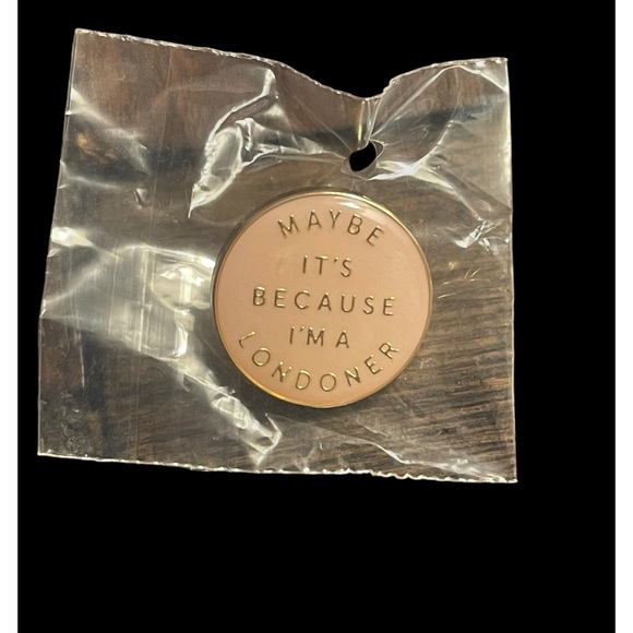 Burberry "Maybe It's Because I'm a Londoner" Pin Brooch-Preowned-Stamped - Picture 1 of 3